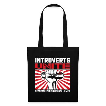 Introverts unite - Tote Bag - black - Front