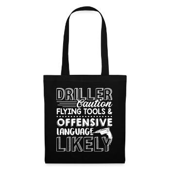 Driller Caution Flying Tools And Offensive - Tote Bag - black - Front