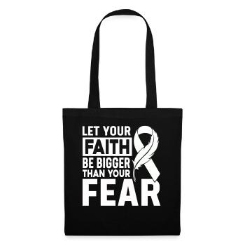 Que votre foi soit plus grande que votre peur blanche - Sac en tissu - noir - Devant