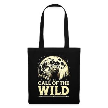 L’appel de la nature – Ours puissant - Sac en tissu - noir - Devant