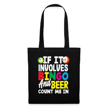 Bingo Player Bière et Bingo Fun - Sac en tissu - noir - Devant