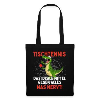 Tischtennis Das Ideale Mittel Gegen Alles Was - Stoffbeutel - Schwarz - Vorne
