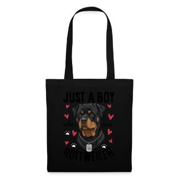 Just a Boy Who Loves Rottweiler - Tote Bag - black - Front
