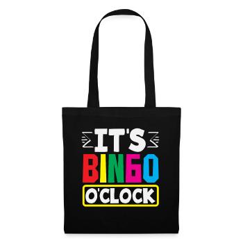 C’est l’heure du bingo pour les joueurs de bingo - Sac en tissu - noir - Devant