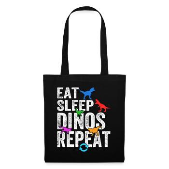 Eat Sleep Dinos Repeat - Dinosaur Dino Lover - Tote Bag - black - Front