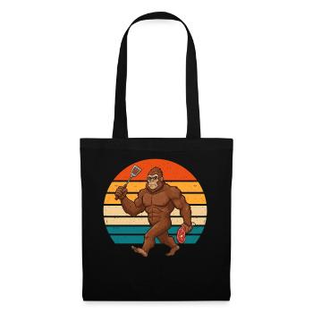 Funny Bigfoot Grinng Retro BBQ Barbecue Gilling - Tote Bag - black - Front