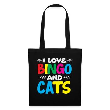 Joueurs de bingo - J’aime le bingo et les chats - Sac en tissu - noir - Devant