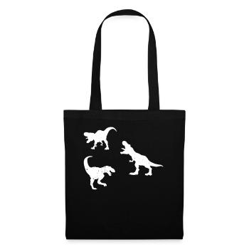 Silhouette de dinosaure T-Rex dinosaure - Sac en tissu - noir - Devant