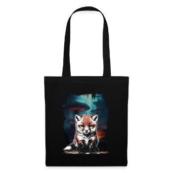 Renard Renards Renarde - Sac en tissu - noir - Devant