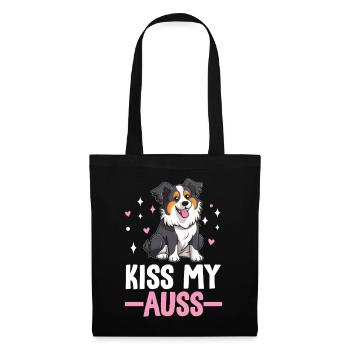 Kiss My Aussie Funny Australian Shepherd Aussie - Tote Bag - black - Front