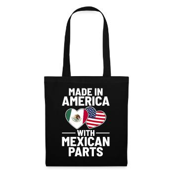 Made In America With Mexican Parts USA Mexico - Tote Bag - black - Front