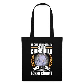 Le chinchilla résout des problèmes de souris laineuse rongeur - Sac en tissu - noir - Devant