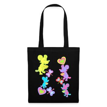 Mouse Mice Retro Vintage Old School Kids - Tote Bag - black - Front