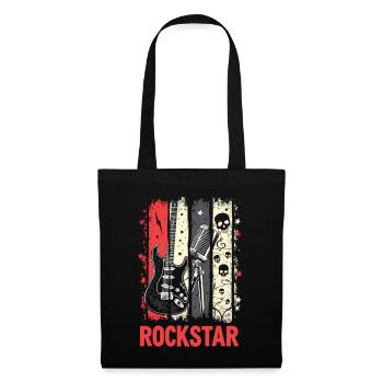 Rocker Shirt – Retro Rock Music Motif - Tote Bag - black - Front