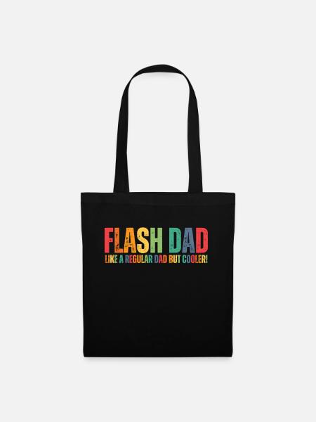 Bouldering Flash Papa Boulderer - Stoffbeutel - Schwarz