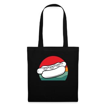 Amateurs de hot-dogs dans un style vintage - Sac en tissu - noir - Devant