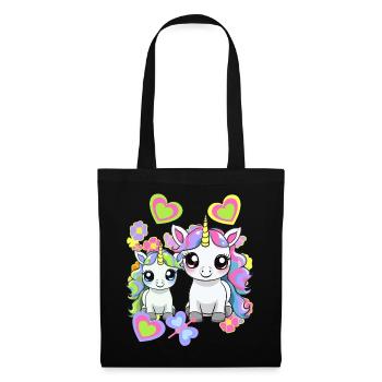 Unicorn Unicorns Child Kids Baby Birthday - Tote Bag - black - Front