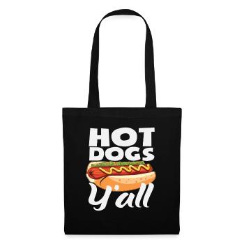 Amateur de hot-dogs Hot Dogs Y’all - Sac en tissu - noir - Devant