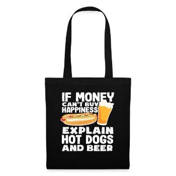 Déclarez les hot-dogs et la bière aux amateurs de hot-dogs - Sac en tissu - noir - Devant
