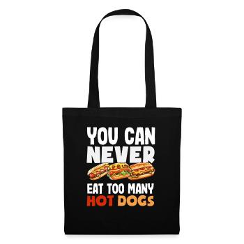 Amateur de hot-dogs, on ne mange jamais assez - Sac en tissu - noir - Devant