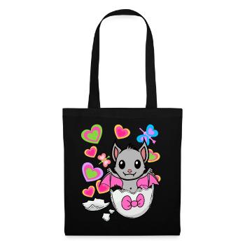 Oeuf Chauve-souris Oeuf Naissance Enfants Enfant - Sac en tissu - noir - Devant