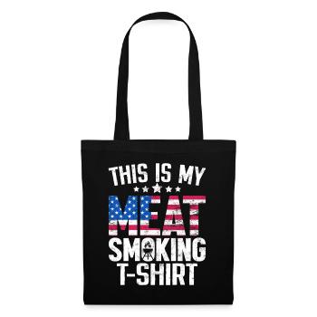 C’est ma viande fumant griller drapeau américain - Sac en tissu - noir - Devant