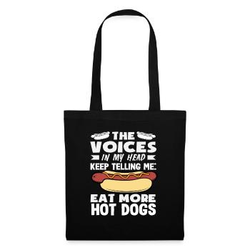 Les voix mangent plus de hot-dogs pour les hot-dogs - Sac en tissu - noir - Devant