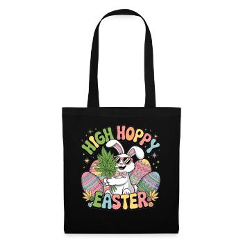 High Easter Shirt – High Hoppy Easter for Bunny Fans - Tote Bag - black - Front