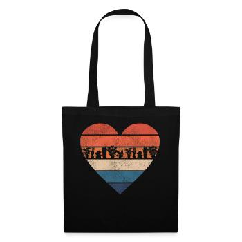 Plant Lover Gardening Heart Retro - Tote Bag - black - Front