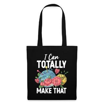 Je peux tout à fait faire ces drôles de tissus à coudre - Sac en tissu - noir - Devant