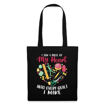 I Sew A Piece Of My Heart Into Every Quilt I Make - Tote Bag - black - Front
