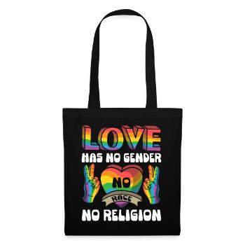 Contre le racisme ! Pour la politique, les droits de l’homme, l’amour - Sac en tissu - noir - Devant