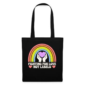 Fighting For Love Inspiring LGBTQ Pride Equality - Tote Bag - black - Front