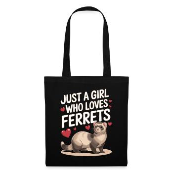 Ferret Lover – Gift Idea for Girls - Tote Bag - black - Front