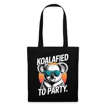 Koala with sunglasses – party atmosphere guaranteed - Tote Bag - black - Front