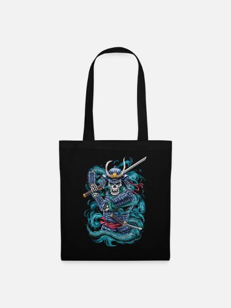 Geisterhafter Samurai-Krieger - Stoffbeutel - Schwarz