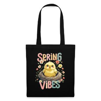 Sweet spring chick in the nest - Tote Bag - black - Front