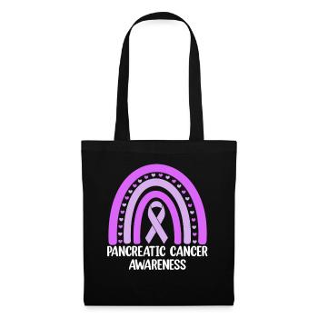 Sensibilisation au cancer du pancréas Boho Arc-en-ciel Violet - Sac en tissu - noir - Devant