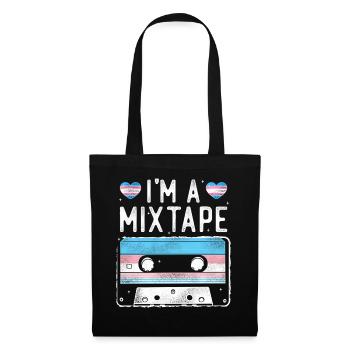 Fierté LGBT transgenre - Sac en tissu - noir - Devant