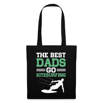 Kitesurfer - The best dads go Kitesurfing - Stoffbeutel - Schwarz - Vorne
