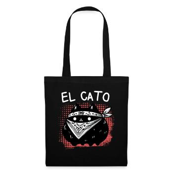 El Cato Bandana Cat – Cute Criminal charm - Tote Bag - black - Front