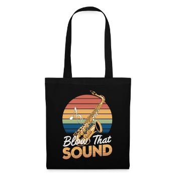 Saxophone Groove - Sac en tissu - noir - Devant