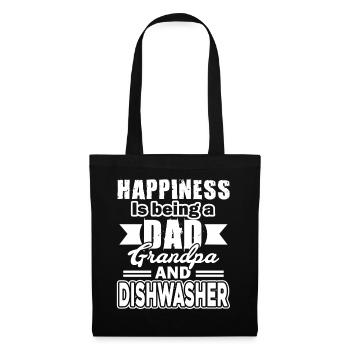 Happiness Is Being A Dad Grandpa and Dishwasher - Tote Bag - black - Front