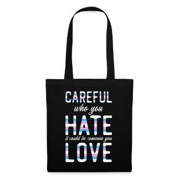 Fierté LGBT transgenre - Sac en tissu - noir - Devant
