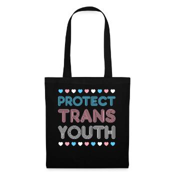 Fierté LGBT transgenre - Sac en tissu - noir - Devant