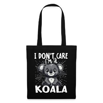 Je m’en fiche je suis un koala - koala mignon - Sac en tissu - noir - Devant