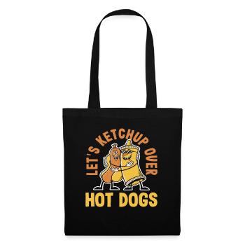 Parlons de hot-dogs Ketchup Amateur de hot-dogs - Sac en tissu - noir - Devant