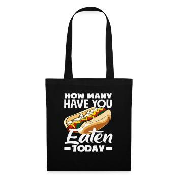 Combien de hot-dogs avez-vous mangé aujourd’hui Hot Dog - Sac en tissu - noir - Devant