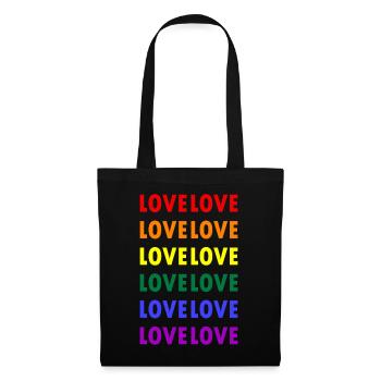 Love Rainbow Pride LGBTQ - Tote Bag - black - Front