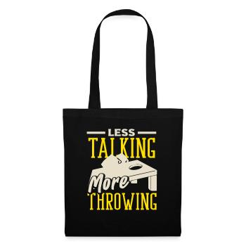 Cornhole Lovers Moins parler Plus Lancer - Sac en tissu - noir - Devant